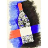 ***A. E. Halliwell (1905-1987) - Mixed media - Poster design - French wine bottle, unsigned, circa