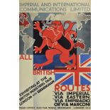 ***A. E. Halliwell (1905-1987) - Lithograph in colours - Poster - "Imperial and International