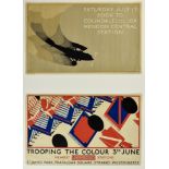 ***A. E. Halliwell (1905-1987) - Lithograph in colours - Two posters - "Book to Colindale (Adjoins