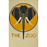 ***A. E. Halliwell (1905-1987) - Pencil and Gouache - Poster - "The Zoo", signed and dated Nov 1927,