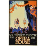 ***A. E. Halliwell (1905-1987) - Pencil and Gouache - Poster - "Southport's Theatre - The Opera Hous