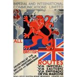 ***A. E. Halliwell (1905-1987) - Lithograph in colours - Poster - "Imperial and International