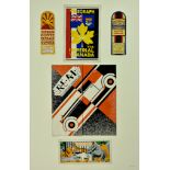 ***A. E. Halliwell (1905-1987) - Lithographs in colours - Five assorted advertisements and labels,