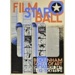 ***A. E. Halliwell (1905-1987) - Pencil and Gouache - Poster - "Film Star Ball", signed , circa late