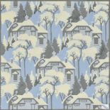 ***A. E. Halliwell (1905-1987) - Gouache - Poster or wallpaper design - repeating pattern of houses