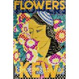 ***A. E. Halliwell (1905-1987) - Pencil and Gouache - Poster - "Flowers, Kew Underground", signed,