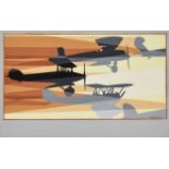 ***A. E. Halliwell (1905-1987) - Gouache - Window bill - "Air Display"- five aircraft in colours,