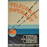 ***A. E. Halliwell (1905-1987) - Lithograph in colours - Poster - "Telegraph Imperially", published