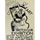 ***A.E. Halliwell (1905-1987) - Lithograph - Poster - "Royal College of Art Sketch Club Exhibition",