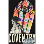***20th Century English School - Mixed media - Poster - "Coventry Rededication of the new Cathedral"