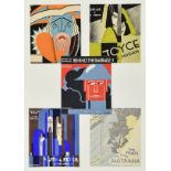 ***A. E. Halliwell (1905-1987) - Ink, Pencil and Gouache - Five book dust jackets including "Behind