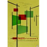 ***A.E. Halliwell (1905-1987) - Lithograph in colours - Poster - "Exhibition Facets of Art Education