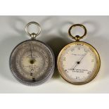 A Pocket Compensated Barometer, Late 19th Century, by Adie & Wedderburn, Edinburgh, with 1.75ins