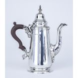 An Elizabeth II Small Silver Coffee Pot of 18th Century Design, makers' mark rubbed, Birmingham,