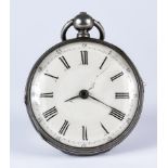 A Silver Cased Duplex Pocket Watch, (Chinese Market), silver case, 48mm diameter, with white
