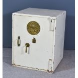 A White Finish Iron "212" Safe by Milners Safe Co. Ltd, London and Liverpool, and two keys for same