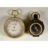 A Compensated Pocket Barometer, Late 19th Century, by T.A.R.S & W Ltd, No. B2494, with 2.5ins