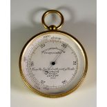 A Surveying Aneroid Compensated Barometer, Circa 1900, by J. Hicks, No.8268, with rotating bezel