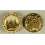 A Japanese Satsuma Covered Circular Box, Meiji Period, the exterior and the interior painted with