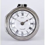 A Good Pair Cased Verge Pocket Watch, by George Lion of London, silver outer case, 52mm diameter,