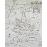 M. Roget - A Silk Work Panel, Late 18th/Early 19th Century - "A Map of England and Wales", 19ins x