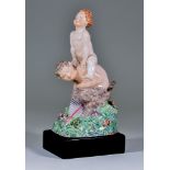 A Charles Vyse Pottery Figure - "Leapfrog", introduced in 1924, modelled as a child leaping over a