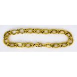 An Oval Link Bracelet, Modern, 18ct gold, 190mm in length, gross weight 19.5g