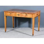 A Late 19th Century French Walnut and Gilt Metal Mounted Rectangular Side Table, the top inlaid with