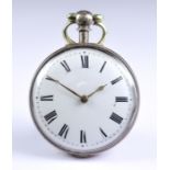 A William IV Silver Cased Open Faced Fusee Lever Pocket Watch, by Mart Van Buuren, London, No.527,
