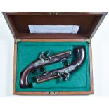 A Pair of 25 Bore Flintlock Travelling Pistols, Circa 1815, by John Richards, The Strand London,