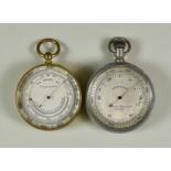 A Pocket Barometer Altimeter, Early 20th Century, by Short & Mason Ltd. London, with 1.75ins