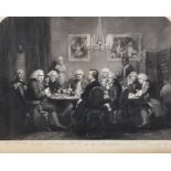William Walker (1791-1867) - After James Doyle - Engraving - The Literary Party of Sir Joshua