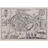 Gaorg Braun (1641-1622) and Frans Hogenberg (Circa 1535-1588) - Engraving - Bird's eye view of