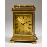 A 19th Century Lacquered Brass and Bronze Cased Carriage Timepiece, by James Butler of London, No.