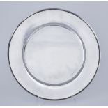 A 20th Century Danish Sterling Silver Circular Plate by Georg Jensen, Copenhagen and designed by