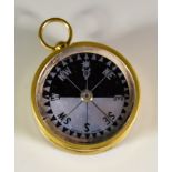 An English Pocket Compensated Barometer and Compass, Late 19th Century, with 1.75ins engraved