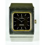 A Lady's 20th Century Automatic Wristwatch by Omega, Model "Constellation", square case, 27mm x 23mm