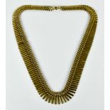 A Bar Necklace, Modern, 9ct gold, 80mm overall, gross weight 23.3g