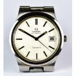 A Gentleman's Automatic Wristwatch by Omega, stainless steel case, 36mm diameter, silver dial with