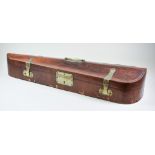 An English Rosewood Veneered Violin Case, Late 19th Century, crossbanded and with metal fittings,