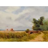 Lindsay Calder (19th Century) - Pair of oil paintings - "Haymaking at Pevensey" and "Gypsy