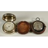 A Compensated Pocket Barometer and Thermometer, 1902, by Thornhill & Co of London, in hinged