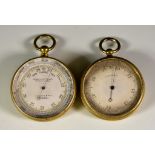 An "Improved Scale" Compensated Pocket Barometer, by Francis Barker & Son, London with 1.872ins