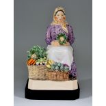A Charles Vyse Pottery Figure -"Market Day Boulogne - Vegetables", circa 1931, modelled as a
