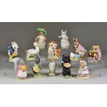 Twelve Beswick Beatrix Potter Figures, including - "Duchess" 4ins, "Mr Jackson" 3ins, and "Goody