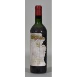 A Bottle of 1960 Chateau Mouton, Rothschild, Serial No. 062624
