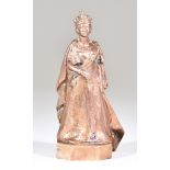 A Bronzed Metal Figure of Queen Elizabeth II, 4.5ins x 2ins Note: By repute a submitted maquette for