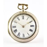 A Late 18th Century Silver Pair Cased Verge Pocket Watch by William Graham of London, No 1910, white