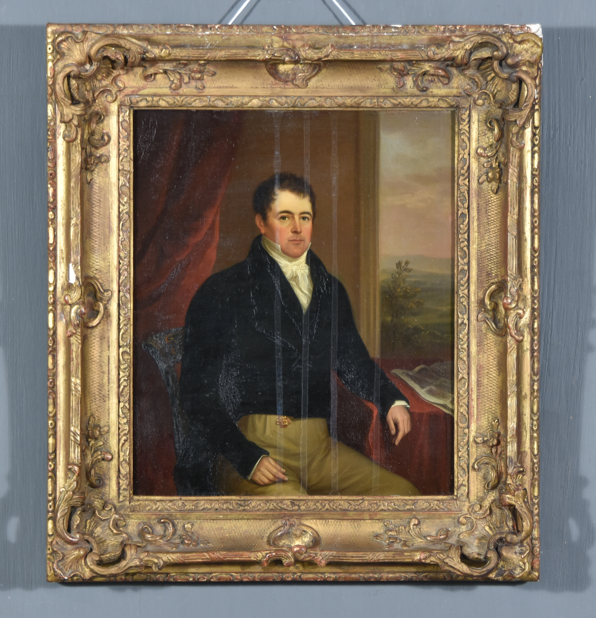 S. G. Lushington (Early 19th Century) - Oil painting - three-quarter length seated portrait of - Image 2 of 3