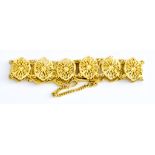 A 22ct Gold Filigree Bracelet, 20th Century, 170mm overall, gross weight 21.9g